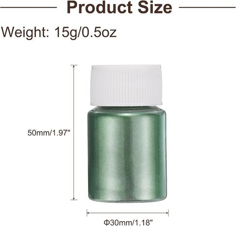 uxcell 15g/0.5oz Mica Powder Natural Resin Epoxy Pigment Powders for Casting Resin, Car Paint, DIY Arts and Crafts, Blue Green in Kuwait