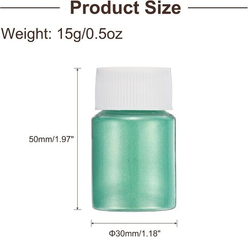 uxcell 15g/0.5oz Mica Powder Natural Resin Epoxy Pigment Powders for Casting Resin, Car Paint, DIY Arts and Crafts, Blue Green in Kuwait