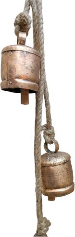 4 قطع أجراس عيد الميلاد المعدنية للديكور الريفي النحاسي الذهبي جرس كبير بقرة معلقة جرس ديكور للتعليق على الحائط in Kuwait