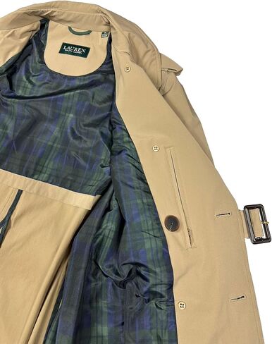 معطف مطر رجالي من Lauren Ralph Lauren ذو تصميم كلاسيكي مزدوج الصدر، (X-Large، TAN) in Saudi Arabia