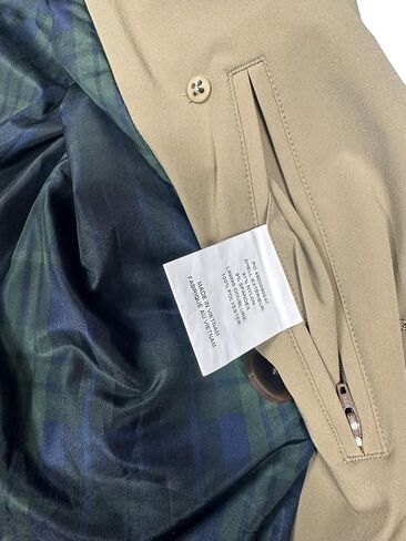 معطف مطر رجالي من Lauren Ralph Lauren ذو تصميم كلاسيكي مزدوج الصدر، (X-Large، TAN) in Saudi Arabia