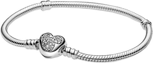Disney Moments Mickey Mouse Heart Clasp Snake Chain Bracelet in Saudi Arabia