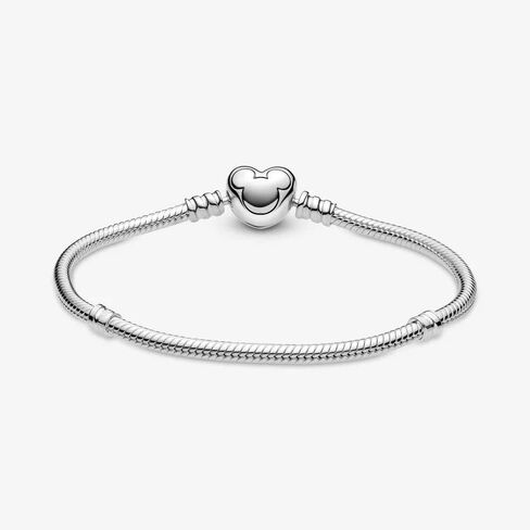 Disney Moments Mickey Mouse Heart Clasp Snake Chain Bracelet in Saudi Arabia