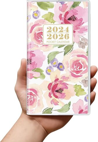 2024-2026 Pocket Calendar, Purse Monthly Planner 2024-2026 - 6.7" x 3.7" - Runs from November 2024 Until December 2026, 2024 Pocket Calendar with PVC Cover for Planning, Organizing and Office in Kuwait