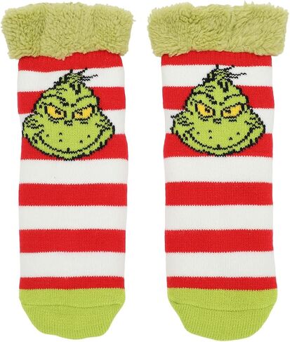 Bioworld Grinch Grinch Face Women's Quarter Crew Ankle Sock in Saudi Arabia