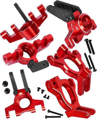 RC Alloy Aluminium Front Steering Blocks & Caster Blocks & Rear Stub Axle Carriers Upgrades Part for 1/10 Kraton 4S BLX,Outcast 4S BLX,1/8 Mojave 4S BLX,Navy Blue in Saudi Arabia
