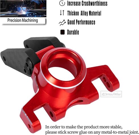 RC Alloy Aluminium Front Steering Blocks & Caster Blocks & Rear Stub Axle Carriers Upgrades Part for 1/10 Kraton 4S BLX,Outcast 4S BLX,1/8 Mojave 4S BLX,Navy Blue in Saudi Arabia