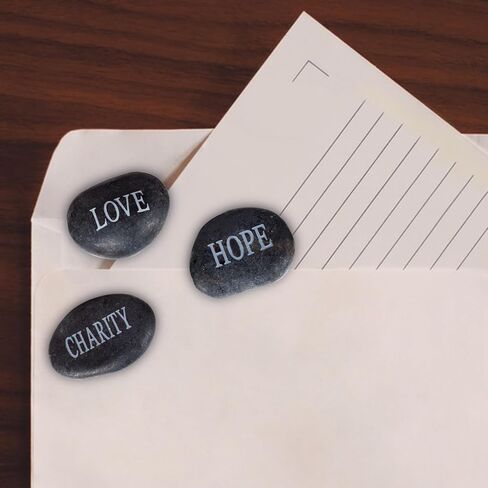 12pcs DIY Rocks for Engraved Inspirational Polished River Stones Unique and Thoughtful Gift Ideas for Friends and Family Gifts Arts and Crafts (12 Different Words) (Colorful) in Saudi Arabia