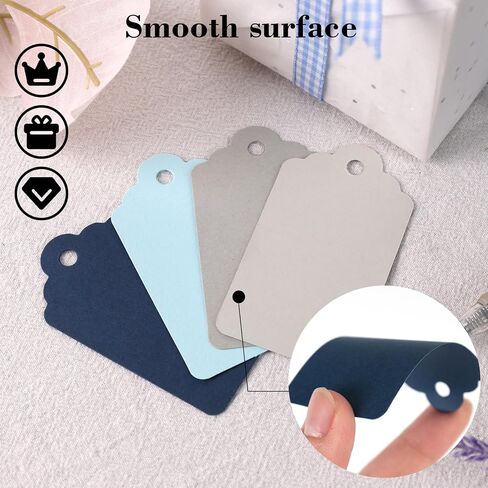 120 قطعة من بطاقات الهدايا من SallyFashion مع خيط، علامات ورقية برتقالية معلقة علامات فارغة للهدايا DIY عيد ميلاد الزفاف in Saudi Arabia