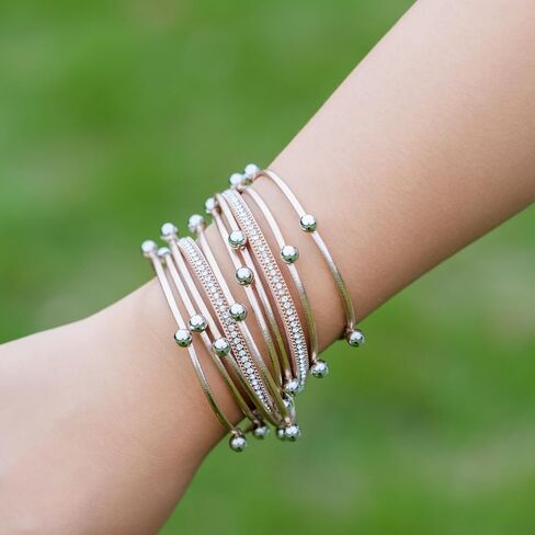 FANCY SHINY Leather Beaded Bracelet Boho Wrap Bracelets Gothic Jewelry Stackable Goth Bracelets with Magnetic Clasp in Saudi Arabia