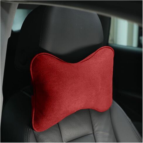 Car Neck Pillow, Soft Comfortable Memory Foam Auto Headrest Pillow Cushion with Adjustable Strap, Breathable Ergonomic Design Car Neck Pain Relief Cushion, Universal for Vehicles (Black) in Kuwait