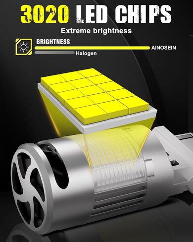 3156 3157 LED Tail Reverse Light Bulb Automotive Backup Light Bulbs, CANBUS Error Free Xenon White with Turbo Fan,Anti Hyper Flash Built-in Resistor Adapter CK&Standard Socket, Pack of 2 in Saudi Arabia