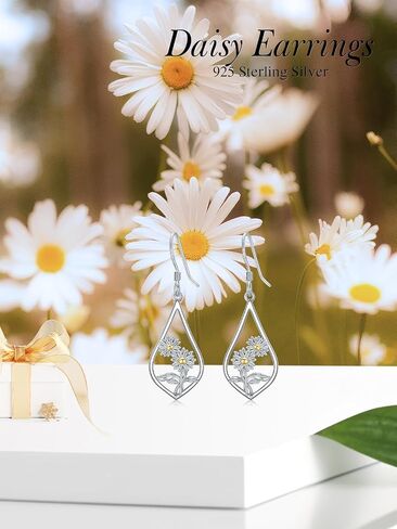925 Sterling Silver Birth Flower Earrings Carnation/Violet/Daffodil/Daisy/Lily/Rose/Lotus/Poppy/Marigold/Holly Earrings Birth Month Flower Jewelry for Women in Saudi Arabia