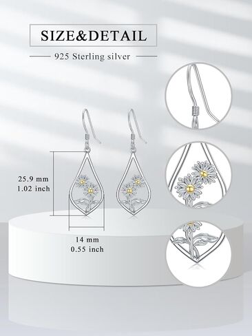 925 Sterling Silver Birth Flower Earrings Carnation/Violet/Daffodil/Daisy/Lily/Rose/Lotus/Poppy/Marigold/Holly Earrings Birth Month Flower Jewelry for Women in Saudi Arabia
