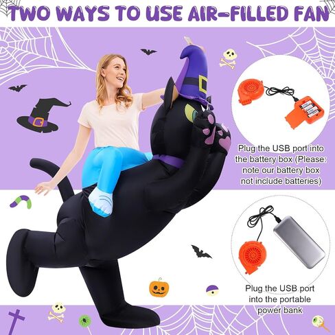 Inflatable Cat Costume, Halloween Blow up Costumes Ride On Cat Costumes, Funny Cosplay Costumes for Kids Womens in Saudi Arabia