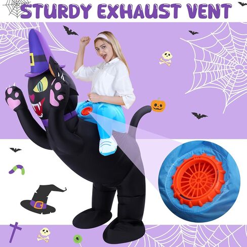 Inflatable Cat Costume, Halloween Blow up Costumes Ride On Cat Costumes, Funny Cosplay Costumes for Kids Womens in Saudi Arabia