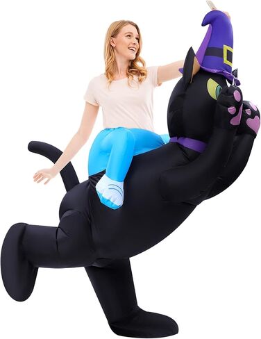 Inflatable Cat Costume, Halloween Blow up Costumes Ride On Cat Costumes, Funny Cosplay Costumes for Kids Womens in Saudi Arabia