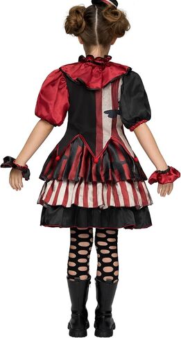 زي المهرج المخيف للفتيات من Spooktacular Creations، زي الهالوين للأطفال، زي المهرج الملتوي in Saudi Arabia