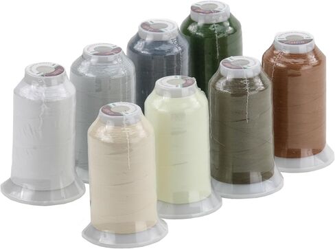 ELEMENT Neutral Color Pack | Tray of 8 spools | Machine Embroidery Thread | 1000m | 40 wt | Matte | Compatible with Brother Babylock Janome Singer Pfaff Husqvarna Bernina Sewing Machines in Saudi Arabia