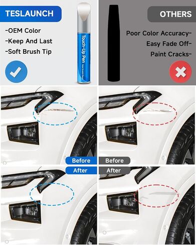 YZ/Z1/M6887 Oxford White Touch Up Paint Compatible with Ford Exact Match Touch Up Paint Car Scratch Repair in Kuwait