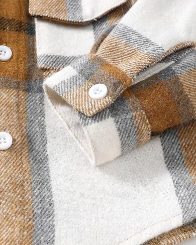 Renotemy Toddler Baby Boy Clothes Outfits Baby Boy Plaid Sweatsuit Jeans Denim Fall Winter Pants Set Toddler Clothes For Boys in Kuwait