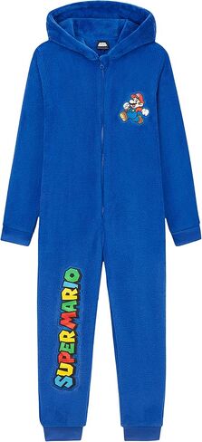 Super Mario Boys Pyjama, Fleece Pyjamas Age 4-15, Gifts for Gamers Boys Teens (Blue, 9-10 Years) in Saudi Arabia