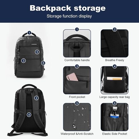 LARVENDER Expandable Carry On Luggage sets 22x14x9 Airline Approved 20inch ABS+PC Hardshell Suitcase with Front Pocket, TSA Lock, Lightweight Luggage for Men & Women, Grey in Saudi Arabia