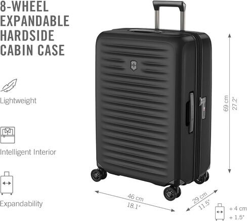 حافظة Victorinox Airox المتطورة متوسطة الحجم - أسود in Kuwait