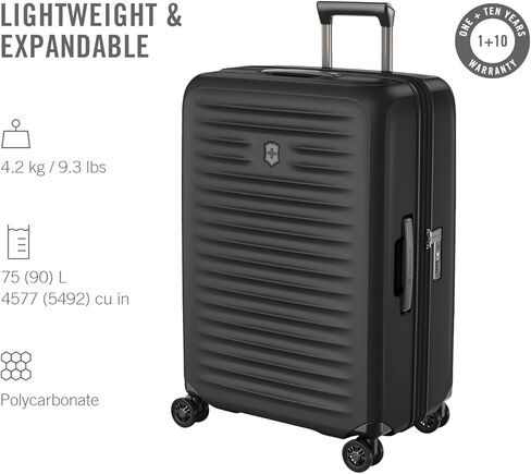 حافظة Victorinox Airox المتطورة متوسطة الحجم - أسود in Kuwait