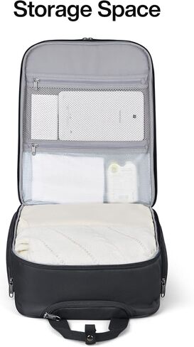Hanke Softside Underseat Carry On Luggage with Wheels,Travel Luggage Rolling Bag Small Suitcase，Black, Underseater 16-Inch in Saudi Arabia