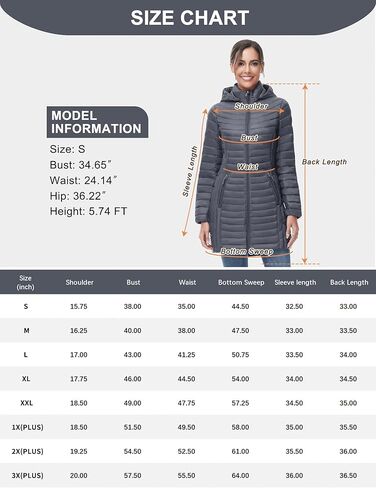 SLOW DOWN Women Ultra Light Down Jacket Packable Puffer Jacket Coat Hooded Mid Length Winter Outwear in Kuwait