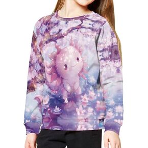 Yuuxorilu Unisex Kids Sweatshirt Long Sleeve Casual Crewneck Pullover Fall Tops