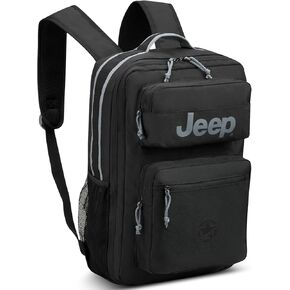 Jeep JS015B Travel Backpack, Black, 15.6" Laptop