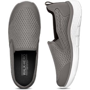 Walking Shoes Women for Plantar Fasciitis, Lightweight Orthopedic Womens Slip on Shoes, Breathable Mesh Upper Casual Loafers for Women with Adjustable Instep