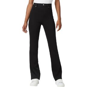 HUE Women's Ultra Soft High Waist Denim Baby Bootcut Leggings