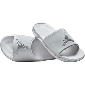NIKE Jordan Jumpman Men's Slides (FQ1598-002, Neutral Grey/Metallic Silver) Size 10