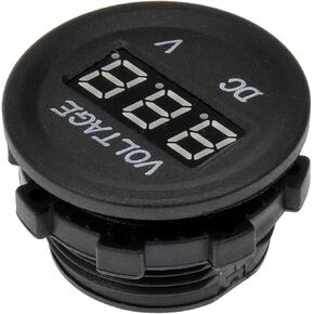 Dorman 84621 12V DC Digital Voltmeter Universal Fit, White