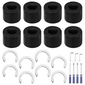 8pcs Rubber Roller Resolution Replacement for Cricut Maker/Maker 3 Only, with Prevent Moving Retaining Rings Complete Rubber Roller Repair Kit with All Tools