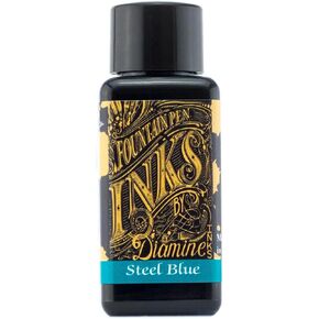Diamine Fountain Pen Bottled Ink, 30ml - Steel Blue