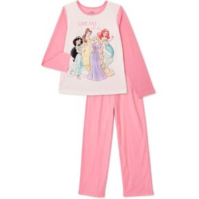 Girl's Disnsey Princess Dream All Day 2 Piece Flannel Pajama Set