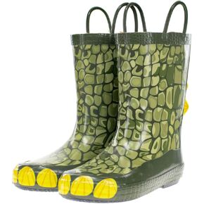 أحذية المطر المطاطية المقاومة للماء والمبطنة بالفرو الصناعي للأولاد من Western Chief باللون Dino، 7/8 (7/8، Dino، numeric_7) in Kuwait