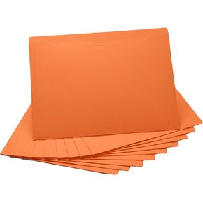 Pink File Jackets, Flat-No Expansion, Letter Size, Reinforced Straight-Cut Tab, 10 Pack