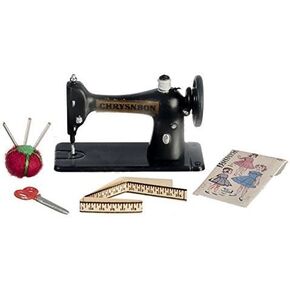 Melody Jane Dollhouse Sewing Machine & Accessories Set Chrysnbon Miniature