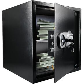ZKH Safe Box, 1.9 Cubic Feet Money Safes with Digital Keypad Lock and Removable Shelf, Security Home Safe for Money, Documents, Jewelry, Valuables