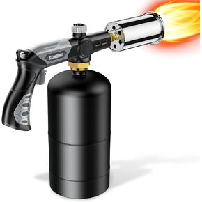 Sondiko Powerful Grill & Cooking Propane Torch L8010, Sous Vide, Campfire Starter, Adjustable Wood Torch Burner for Searing Steak, BBQ, Welding(Green & Black) Propane Tank Not Included