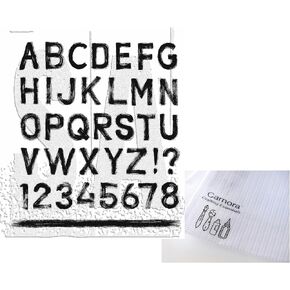 Tim Holtz Sign Painter Cling Stamp CMS484, July 2024 Release, Carnora Mesh Storage Bag