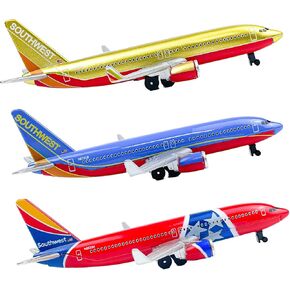 Southwest Airlines Model Airplane, Die-Cast Metal Model Plane N871HK、N8620H and N872CB Set,-3 Pack