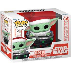 Funko POP! Star Wars: The Mandalorian Holiday - Grogu (Holiday Pram) - The Child - Baby Yoda - Pram - Collectable Vinyl Figure - Gift Idea - TV Fans