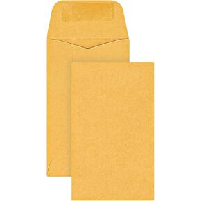 Office Depot® Brand Coin Envelopes, #3, 2 1/2" x 4 1/4", Brown Kraft, Pack Of 500