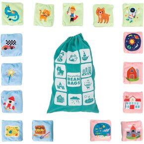 Educational Insights Storytelling Bean Bags - Tactile Bean Bags for Kids Classroom, Includes 15 Bean Bags, Gift for Ages 3+